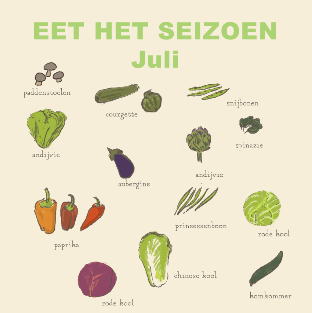 Seizoensgroenten - juli 2